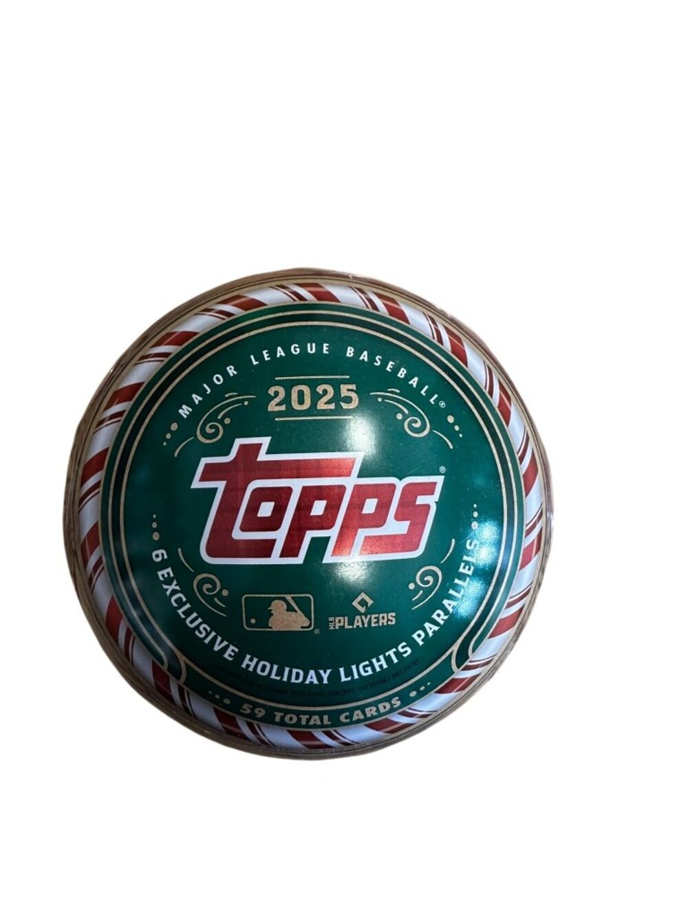 2025 Topps MLB Holiday Lights Baseball Trading Card Tin With 6 Exclusive Paralle